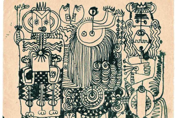 Валерия Семенова. Из серии ''Чудища'', 1969. Бумага  тушь, перо, 17х22 см. Фото из архива Ирины Семеновой