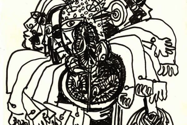 Валерия Семенова. Из серии ''Чудища'', 1969. Бумага, тушь, перо, 28х20 см. Фото из архива Ирины Семеновой