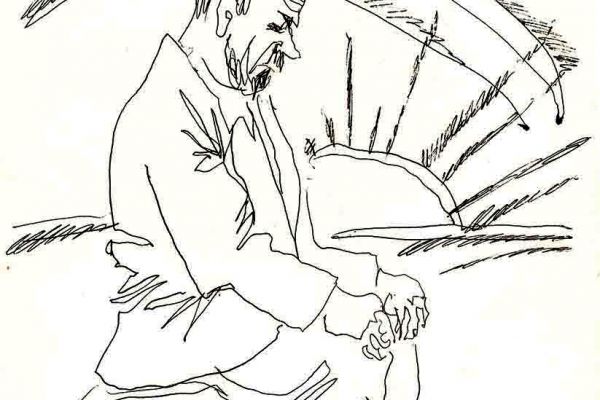 Валерия Семенова. ''Дванов'', 1999. Из серии ''Чевенгур''. Бумага, перо. Фото из архива Ирины Семеновой