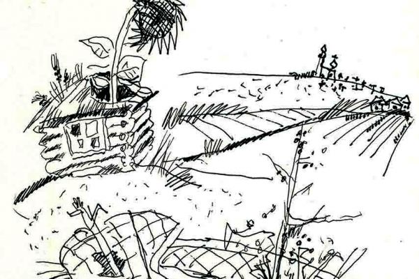 Валерия Семенова. Из серии ''Чевенгур'', 1999. Бумага, перо. Фото из архива Ирины Семеновой