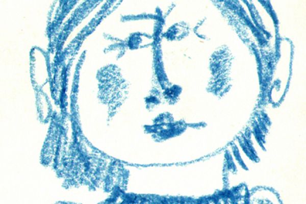 Валерия Семенова. ''Женская мордочка'', 2000. Бумага, карандаш, 14х8 см. Фото из архива Ирины Семеновой