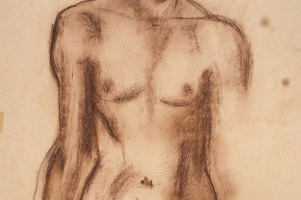 Сергей Кольцов. Обнаженная, начало 1930-х. Бумага, сангина, 27,3х20,8 см. Фото Аукционный дом Литфонд, Москва