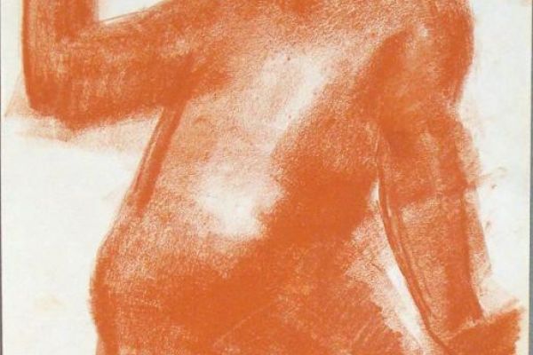 Сергей Кольцов. Убегающий негр, 1928-1930. Бумага, сангина, 41,7х26,3 см. Вологодская областная картинная галерея