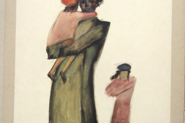 Сергей Кольцов.В старом квартале Муфтар, 1928-1930. Бумага, акварель, 63,2х46,7 см. Рыбинский государственный историко-архитектурный и художественный музей-заповедник, Ярославская область