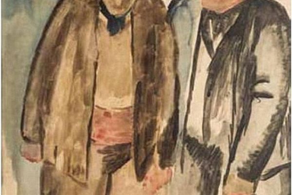 Сергей Кольцов. Париж, 1929. Бумага, акварель, 55,7х39,5 см. Частное собрание