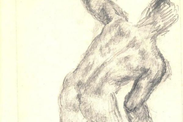 Сергей Кольцов. Спортсмен, 1934-1948. Бумага, карандаш, 26,1х18,5 см. Ярославский художественный музей