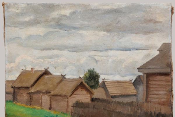 Сергей Кольцов. Деревня под Угличем, 1936. Холст, масло, 46х55 см. Ярославский художественный музей