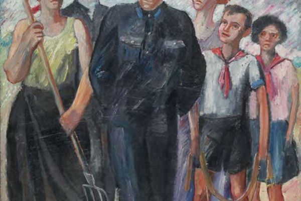 Сергей Кольцов. Захват фашиста, 1942. Холст, масло, 70,8х59,5 см. Коллекция М. Арефьева