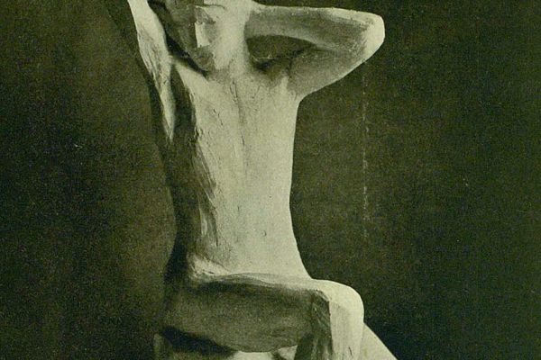 Александр Матвеев. Пробуждающийся мальчик, 1909-1910. Гипс. Местонахождение неизвестно. В мраморе было установлено в парке имения Я.Е. Жуковского, Кучук-Кой, Крым. Фото: журнал Аполлон, 1913, № 8