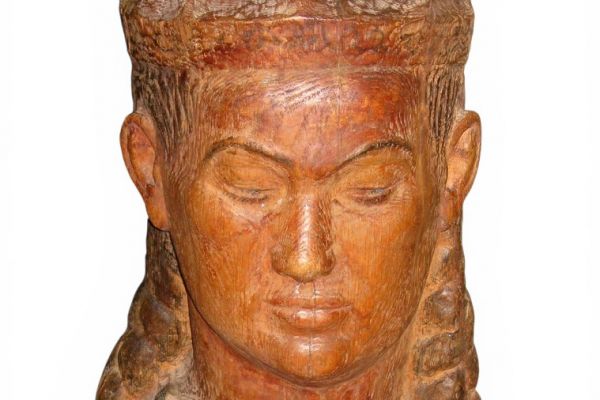 Беатриса Сандомирская. Гюльзан, 1951. Дерево тонированное,  55х33 см