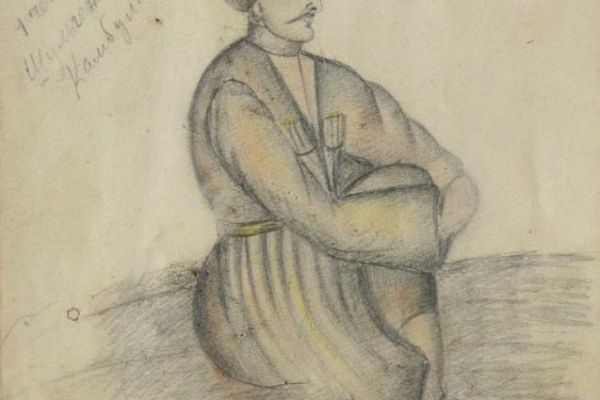 Камбулат Шульгенов, 1928. Бумага, карандаш, цветной карандаш, 24,8х20,4 см. Пензенская областная картинная галерея имени К.А. Савицкого