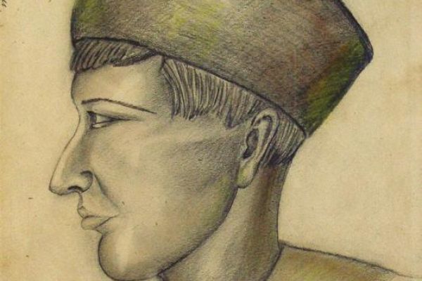 Беатриса Сандомирская. Колхозный учетчик Магомет Непеев, 1934. Бумага, карандаш, 29х20,5 см. Вологодская областная картинная галерея