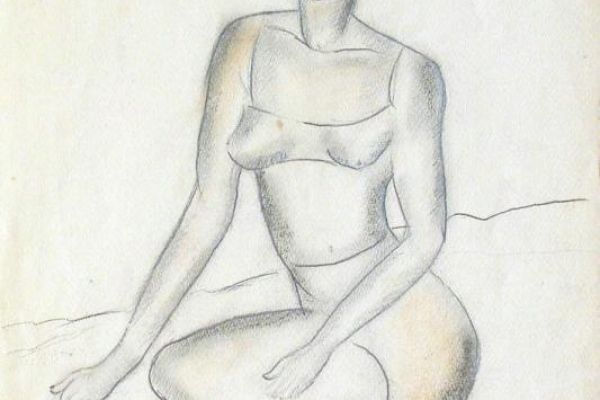 1962. Бумага, карандаш, 50,3х32,3 см. Вологодская областная картинная галерея