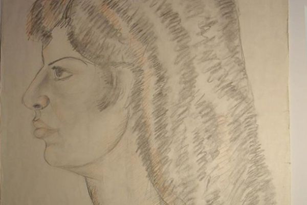 Беатриса Сандомирская. Азербайджанка, 1970. Бумага, графитный, черный и коричневый карандаши, 68,7х51 см. Государственный Русский музей, С.-Петербург