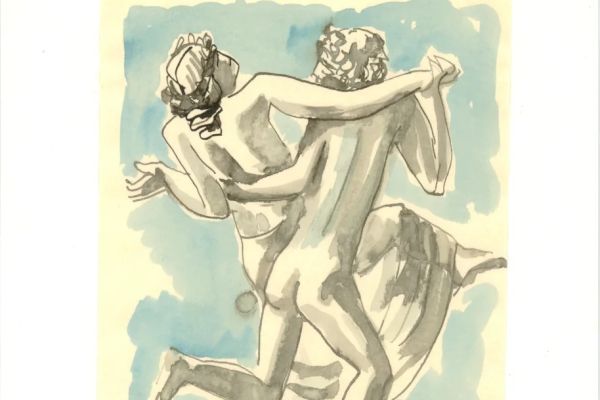 Владимир Похалецкий. Танец, 1960-е. Бумага, цветная тушь, 29х20,5 см