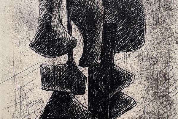 Владимир Похалецкий. Эскиз скульптуры, 1960-е. Бумага, тушь, перо, 39х24 см