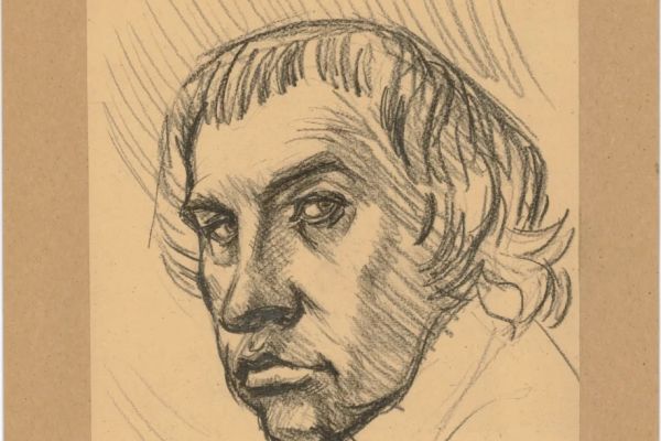 Владимир Похалецкий. Автопортрет, 1976. Бумага, карандаш, 22х15,3 см