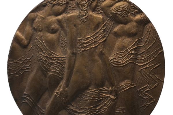 Владимир Похалецкий. Три музы, 1988. Бронза, диаметр 17 см