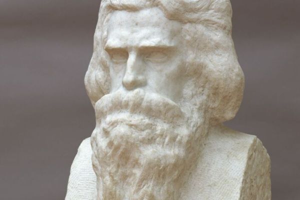 Владимир Домогацкий. Владимир Соловьев, 1915. Мрамор, 82х41х38 см. Государственная Третьяковская галерея, Москва
