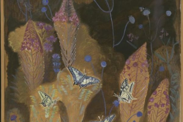 Александр Белашов. Иван-чай и махаоны, 1992. Холст, масло, 84х103 см (с окантовкой). Государственный биологический музей имени К.А. Тимирязева