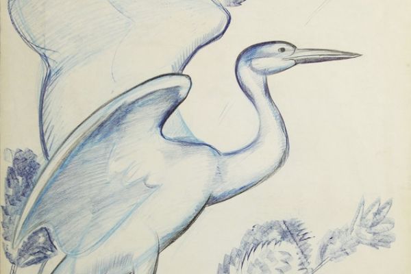 Александр Белашов. Белая цапля, 1969. Фото из архива А.А. Белашова