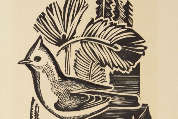 Александр Белашов. Свиристель, 1970. Бумага, линогравюра. Фото из архива А.А. Белашова