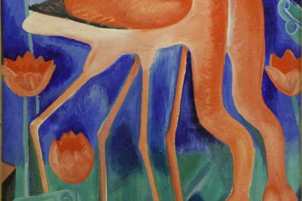 Александр Белашов. Фламинго и лотосы, 1980. Холст, масло. Фото из архива А.А. Белашова