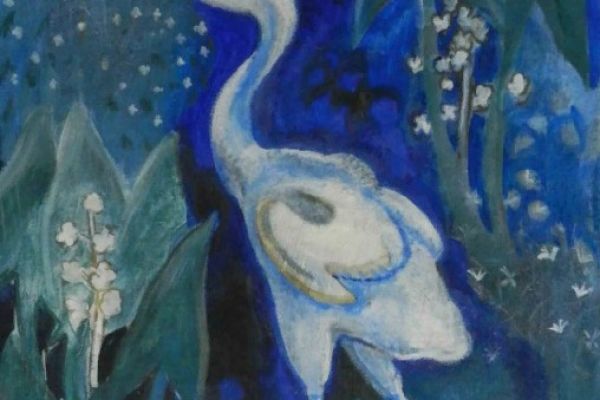 Александр Белашов. Журавленок (стерх), 1988. Холст, темпера, 95х65 см. Мордовский республиканский музей изобразительных искусств имени С.Д. Эрьзи, Саранск