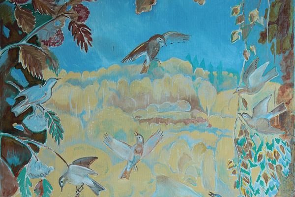 Александр Белашов. Рябина. Дрозды, 2000. Холст, масло. Фото из архива А.А. Белашова