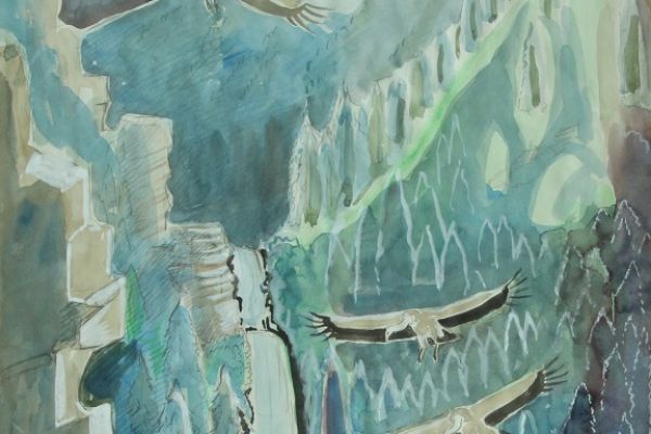 Александр Белашов. Тибет, 1996. Бумага, акварель. Из архива А.А. Белашова