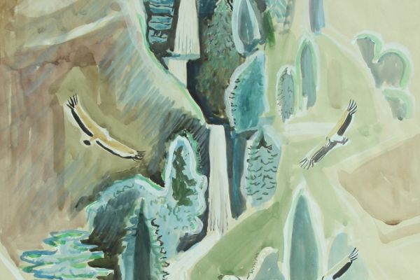 Александр Белашов. Тибет, 1996. Бумага, акварель. Из архива А.А. Белашова