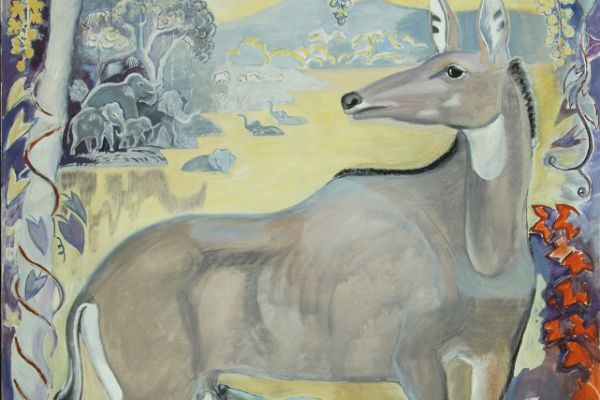Александр Белашов. Антилопа нильгау, 1998. Индия. Холст, масло, 250х180 см. Из архива А.А. Белашова