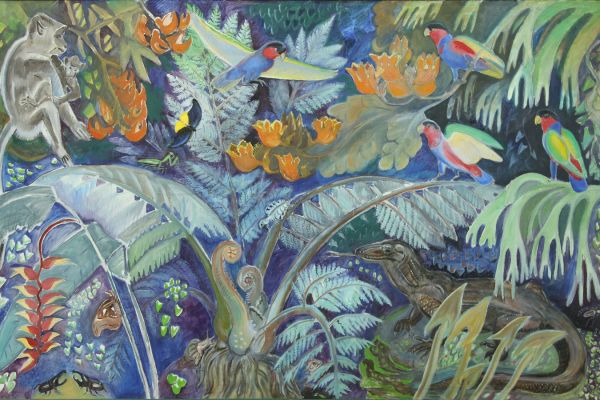 Александр Белашов. В джунглях, 1999. Индия. Холст, масло. Из архива А.А. Белашова